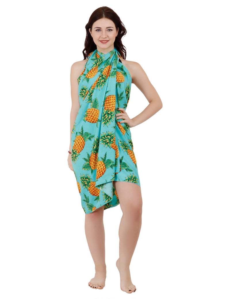 Alvish Sarong Women Men Pineapple Party Swimsuit Plus Size Pareo Holiday Beach