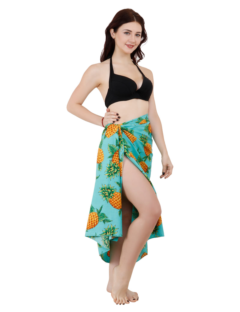 Alvish Sarong Women Men Pineapple Party Swimsuit Plus Size Pareo Holiday Beach