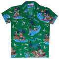 Hawaiian Shirts Boys Christmas Santa Reindeer Party Short Sleeve Holiday Casual