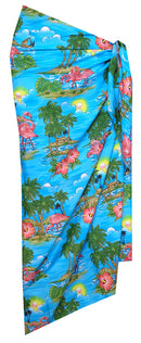 Sarong Wraps For Women mens Beach hawaiian Wraps Camp Vacation Tourist Party