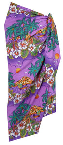 sarong coverups for women Flower Leaf Beach Swimsuit Wrap Plus Size Pareo