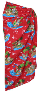 Sarong Wraps For Women mens Beach hawaiian Wraps Camp Vacation Tourist Party