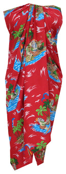 Sarong Wraps For Women mens Beach hawaiian Wraps Camp Vacation Tourist Party