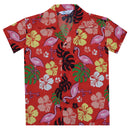 Hawaiian Shirts Boys Flamingo Beach Aloha Party Camp Short Sleeve Holiday Casual