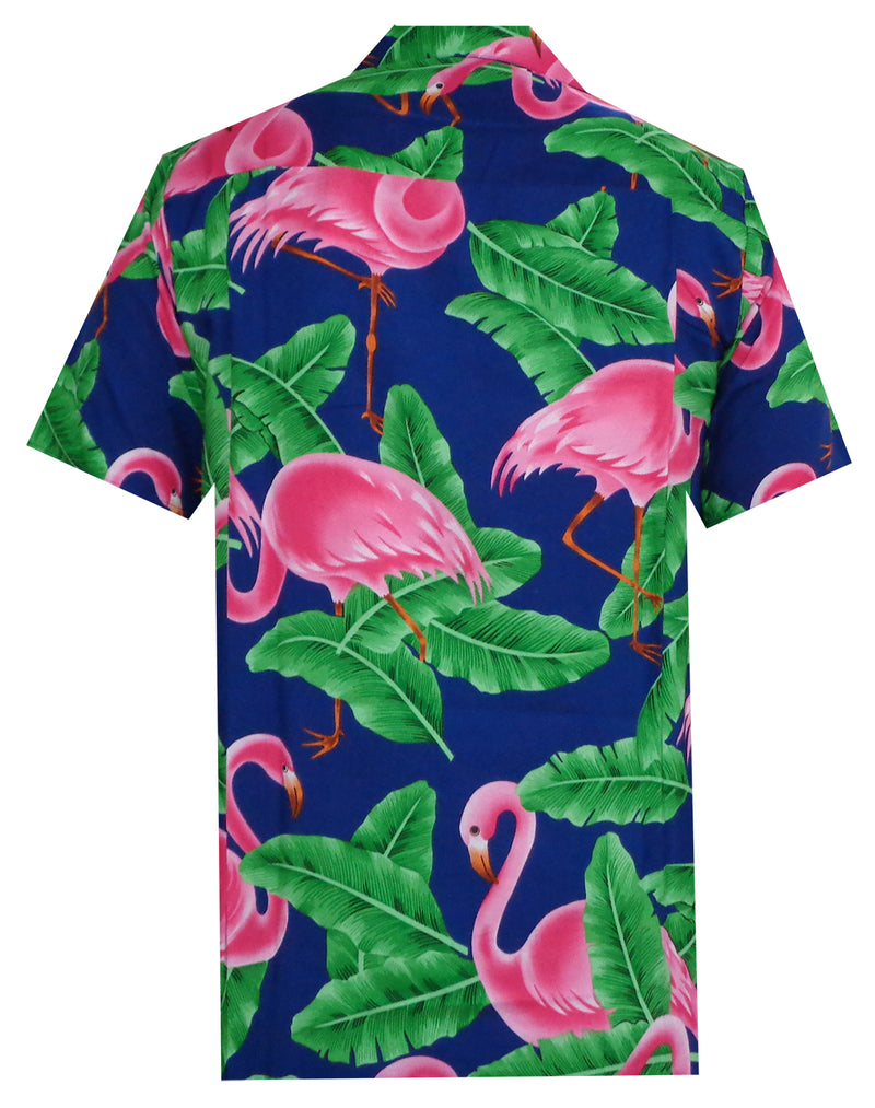 Alvish Hawaiian Shirt 48 Mens Flamingo Beach Aloha Party Casual