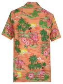 Hawaiian Shirt Mens Scenic Flamingo Beach Aloha Casual Holiday Short Sleeve