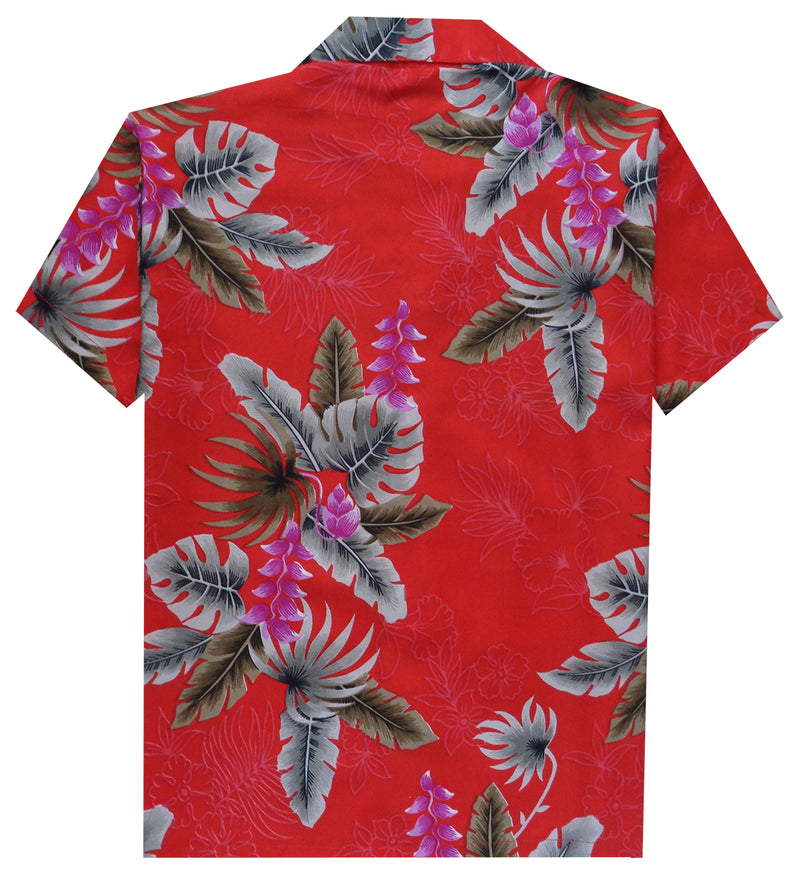 Boys Hawaiian Shirt Aloha Party Casual Camp Cruise vacation Tourist Beach Wear