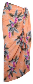 Alvish Sarong Women Allover Leaf Beach Swimsuit Wrap for Women Girls