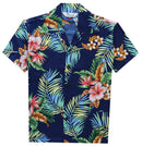 Alvish Hawaiian Shirt Boys Flower And Leaf Beach Aloha Party Casual