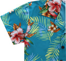 Alvish Hawaiian Shirt Boys Flower And Leaf Beach Aloha Party Casual