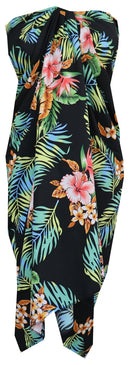 ALVISH Sarong 54 Women Flower and Leaf Beach Swimsuit Wrap for Women/Girls