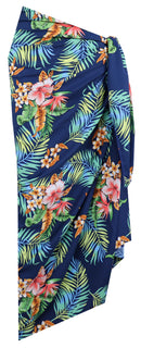 ALVISH Sarong 54 Women Flower and Leaf Beach Swimsuit Wrap for Women/Girls