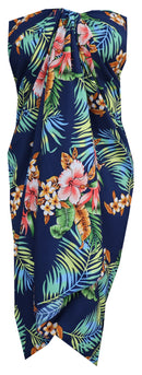 ALVISH Sarong 54 Women Flower and Leaf Beach Swimsuit Wrap for Women/Girls