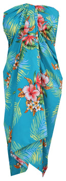 ALVISH Sarong 54 Women Flower and Leaf Beach Swimsuit Wrap for Women/Girls