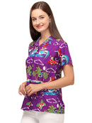 Hawaiian Shirt Womens Christmas Santa Claus Top Blouse Party Aloha Holiday Beach