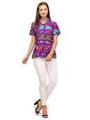 Hawaiian Shirt Womens Christmas Santa Claus Top Blouse Party Aloha Holiday Beach