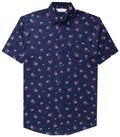 Shirts for Men Short Sleeve Casual Regular Fit Cotton Shirt Button Down Pocket