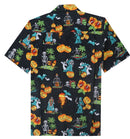 Halloween Hawaiian Shirts for Men with Pumpkin Skeleton Skull Spooky Fun Party