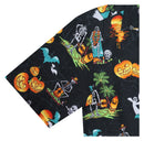 Halloween Hawaiian Shirts for Men with Pumpkin Skeleton Skull Spooky Fun Party