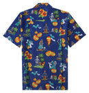 Halloween Hawaiian Shirts for Men with Pumpkin Skeleton Skull Spooky Fun Party