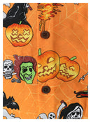 Halloween Hawaiian Shirts for Men with Pumpkin Skeleton Skull Spooky Fun Party