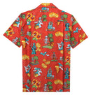 Halloween Hawaiian Shirts for Men with Pumpkin Skeleton Skull Spooky Fun Party