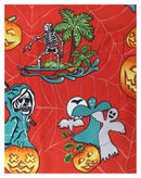 Halloween Hawaiian Shirts for Men with Pumpkin Skeleton Skull Spooky Fun Party