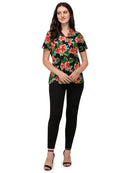 Women's Short Sleeve Casual Aloha Beach Button Down Hawaiian Shirt