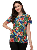 Women's Short Sleeve Casual Aloha Beach Button Down Hawaiian Shirt