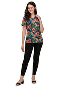 Women's Short Sleeve Casual Aloha Beach Button Down Hawaiian Shirt